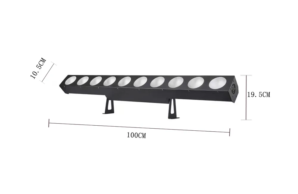 dimensions of 10pcs 40w 4in1 point controlled wall washer
