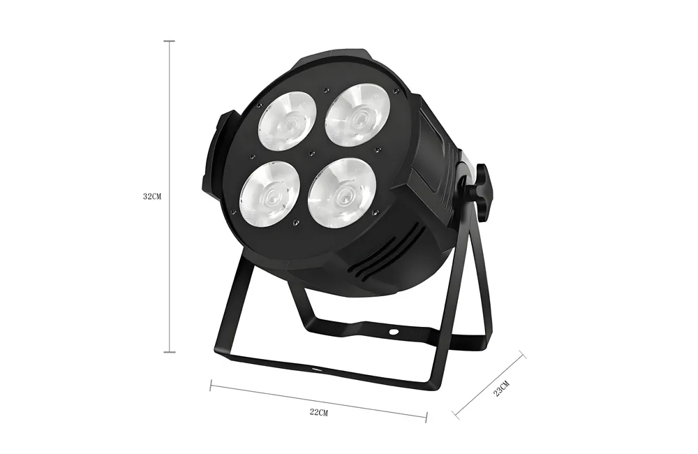 dimensions of 200w four eye profile light warm white