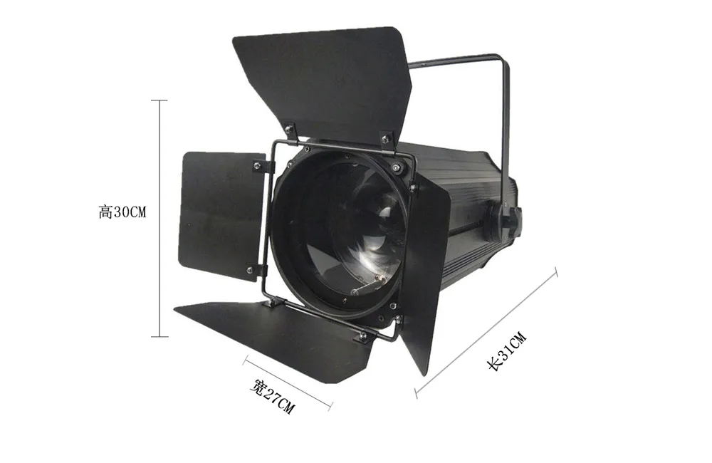 dimensions of 200w two-color cob focusable profile light
